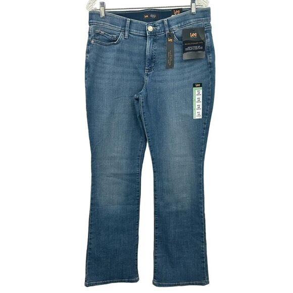 Lee Women's Ultra Lux Comfort Flex Motion Bootcut Jean Size 12 NWT Blue Majestic - Picture 1 of 15